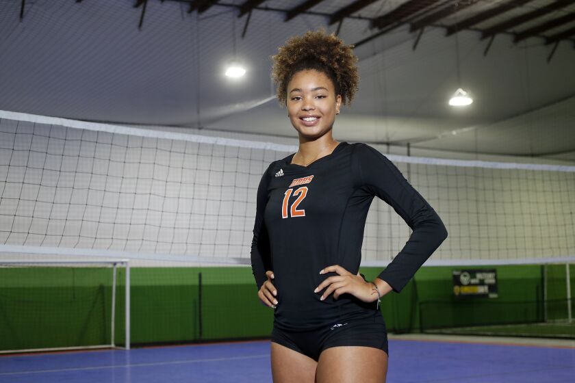 Huntington Beach senior Xolani Hodel is the Sunset Conference's Surf League Female Athlete of the Year. She will be playing beach volleyball for Stanford University. In her time as an Oiler, Hodel competed in volleyball, basketball, soccer and track and field.
