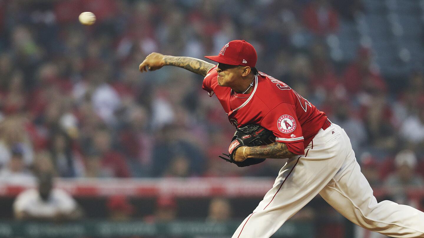 Angels starting pitcher Jesse Chavez gets the start on opening night on April 7 against the Mariners at Angel Stadium of Anaheim.