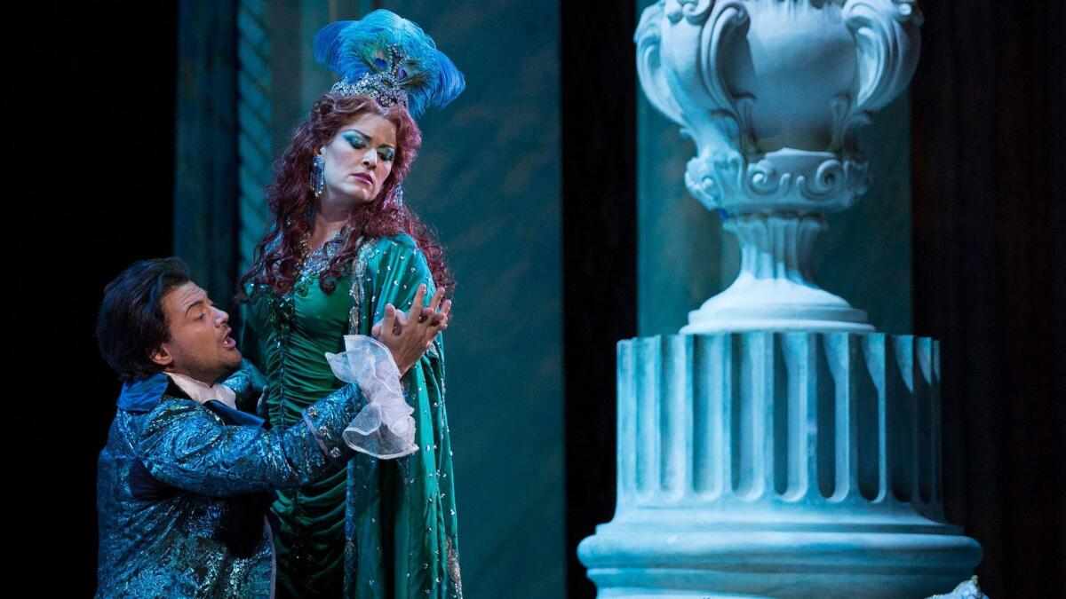 Vittorio Grigolo as Hoffmann and Kate Aldrich as Giulietta in L.A. Opera's "The Tales of Hoffmann."