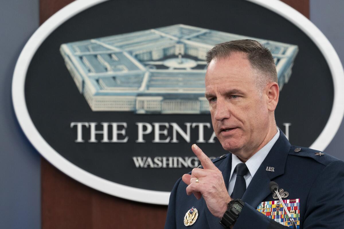 El vocero del Pentágono, el general de brigada de la Fuerza Aérea de Estados Unidos Patrick Ryder, 