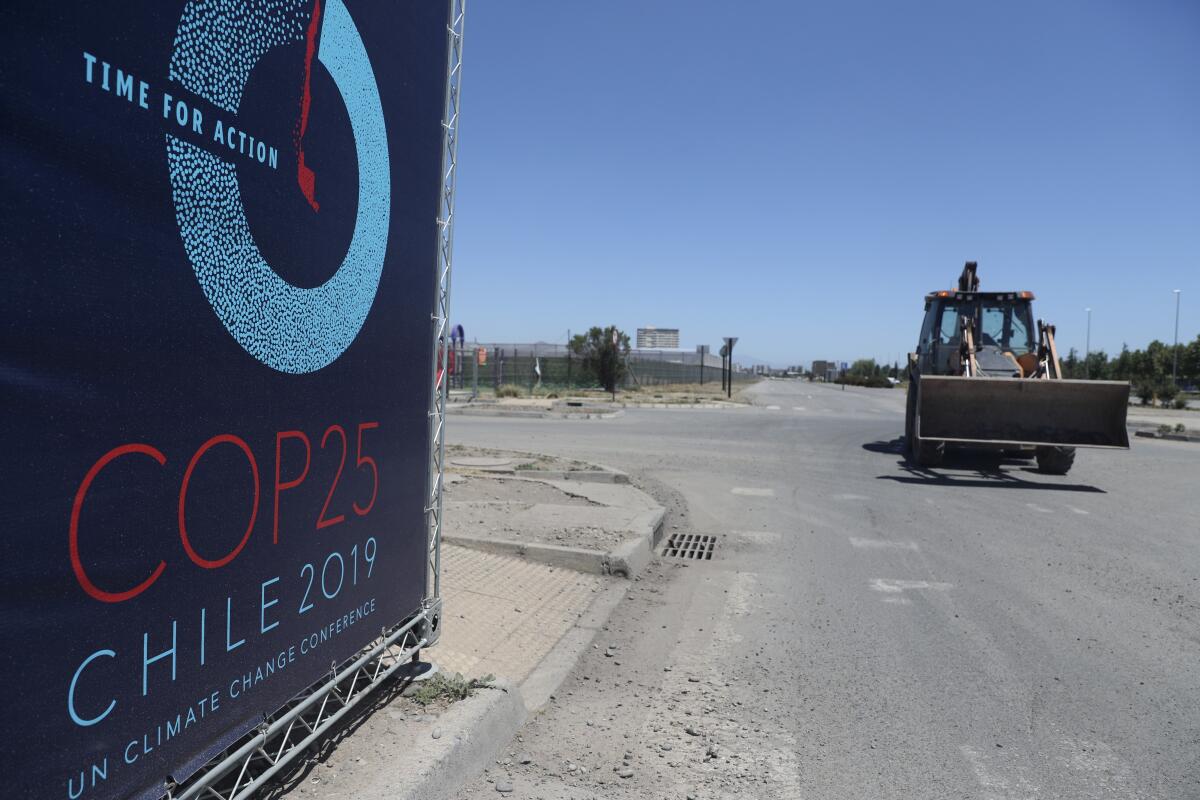 Preparations for the U.N. climate summit in Santiago, Chile, were halted after Chilean President Sebastian Pinera said his country could not host the event.