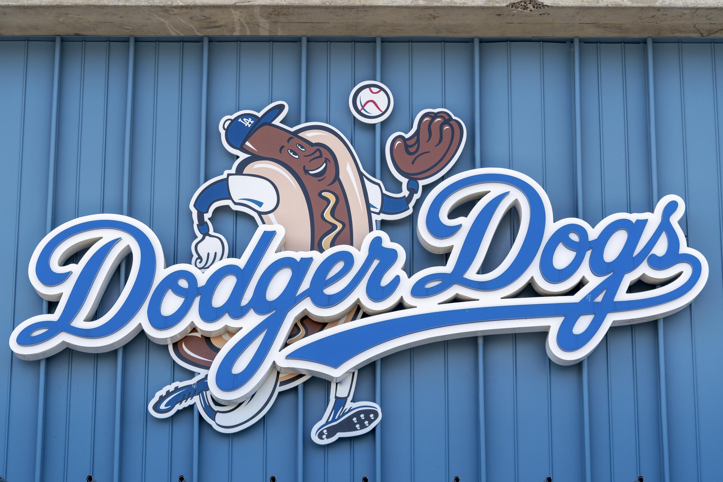 Dodger dog food stand located in the reserve section.