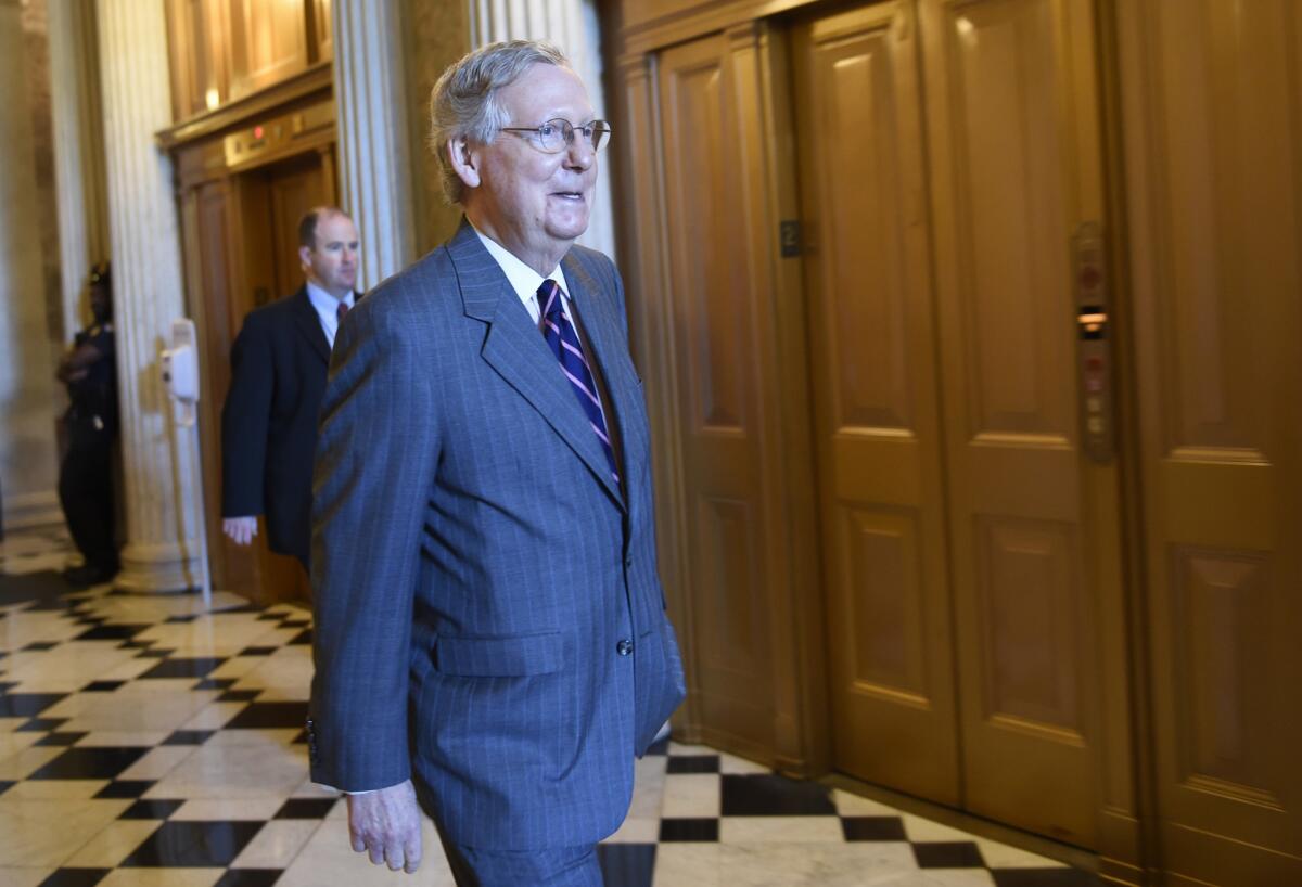 Senate Majority Leader Mitch McConnell wants the government's authority to collect bulk data on Americans' phone records to go unchanged.