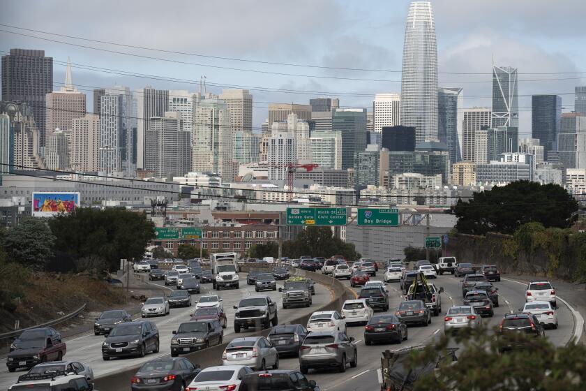 SAN FRANCISCO, CALIFORNIA - SEPTEMBER 01: Vehicles are driven along a road on September 1, 2023 in San Francisco, California. (Photo by Liu Guanguan/China News Service/VCG via Getty Images)