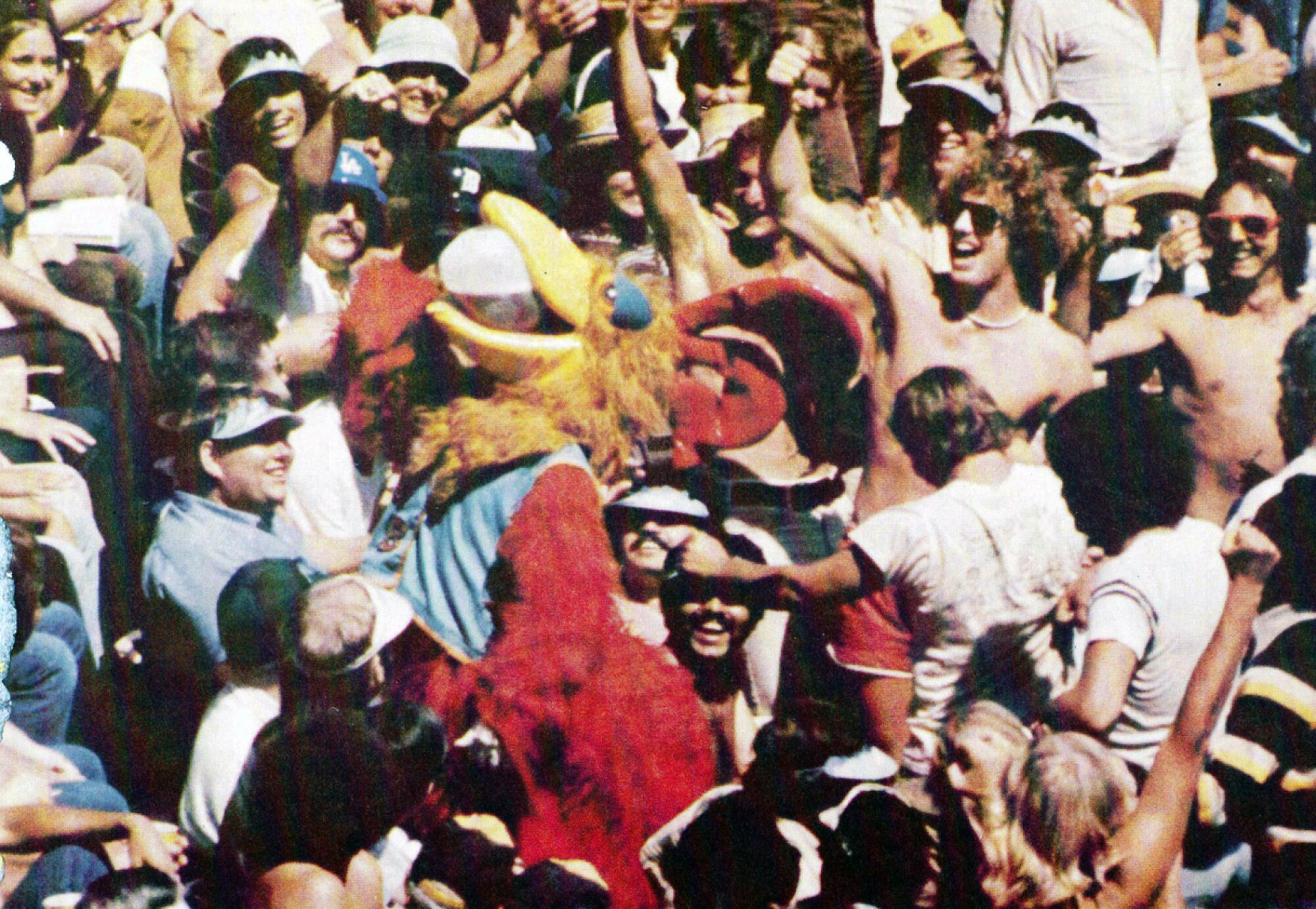 The KGB Chicken became a fan favorite in the stands in the mid-1970s at San Diego Stadium.
