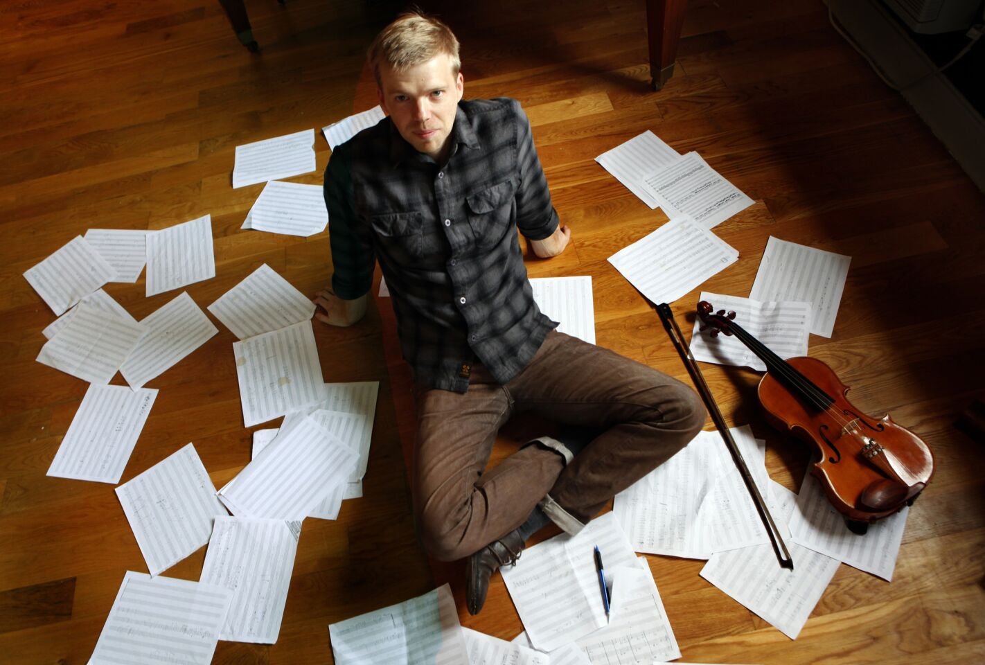 Andrew Norman is the Los Angeles Chamber Orchestra's new composer-in-residence. Norman, 32, often does his composing on the floor. He was raised in central California and now lives in Brooklyn. He has worked with some of the country's top music organizations. More: Composer Andrew Norman's imagination has taken residence