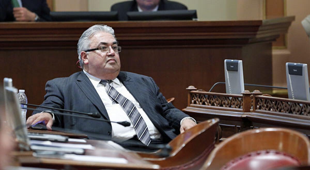 State Sen. Ron Calderon during the first Senate session of the new year at the Capitol in Sacramento in January.
