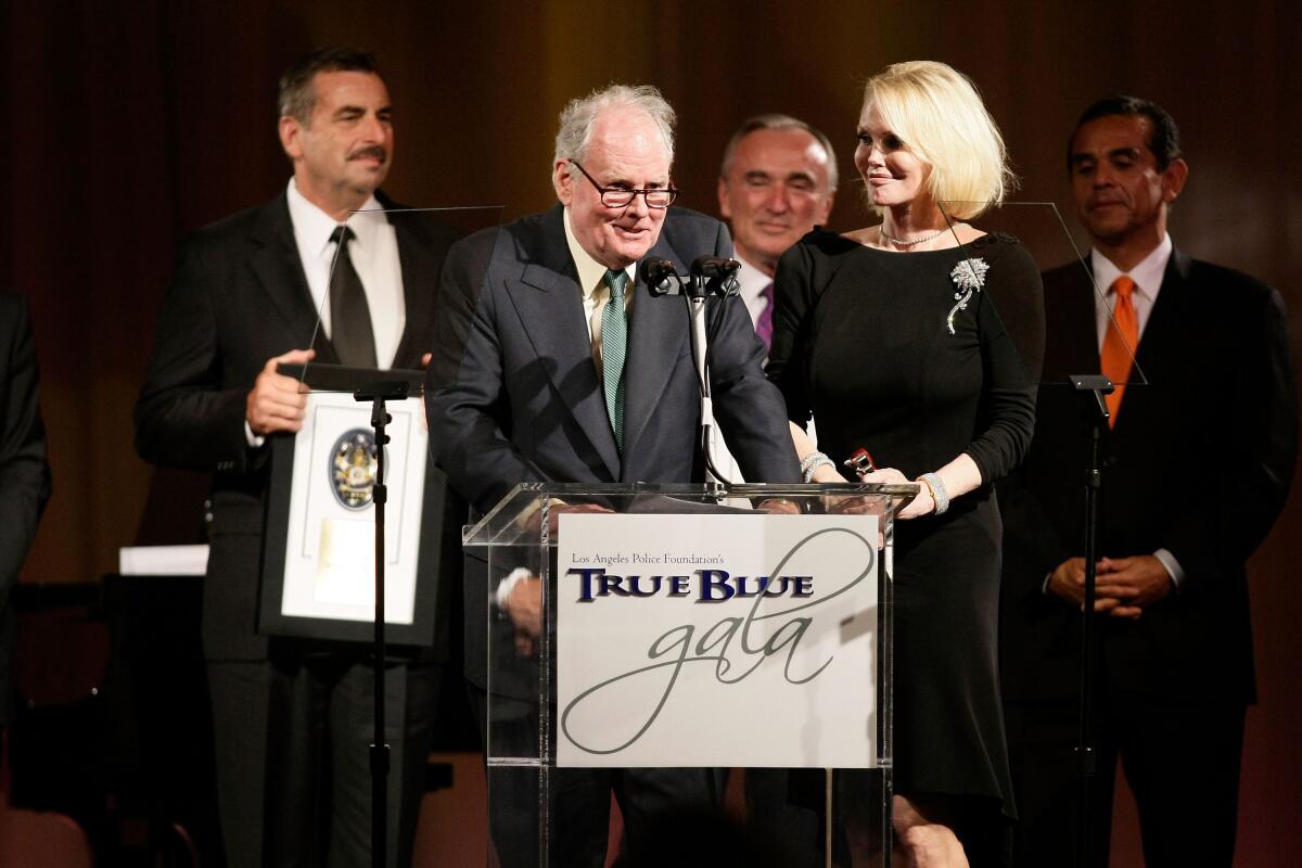 Robert Day speaks at the Los Angeles Police Foundation's 11th Annual True Blue Gala.