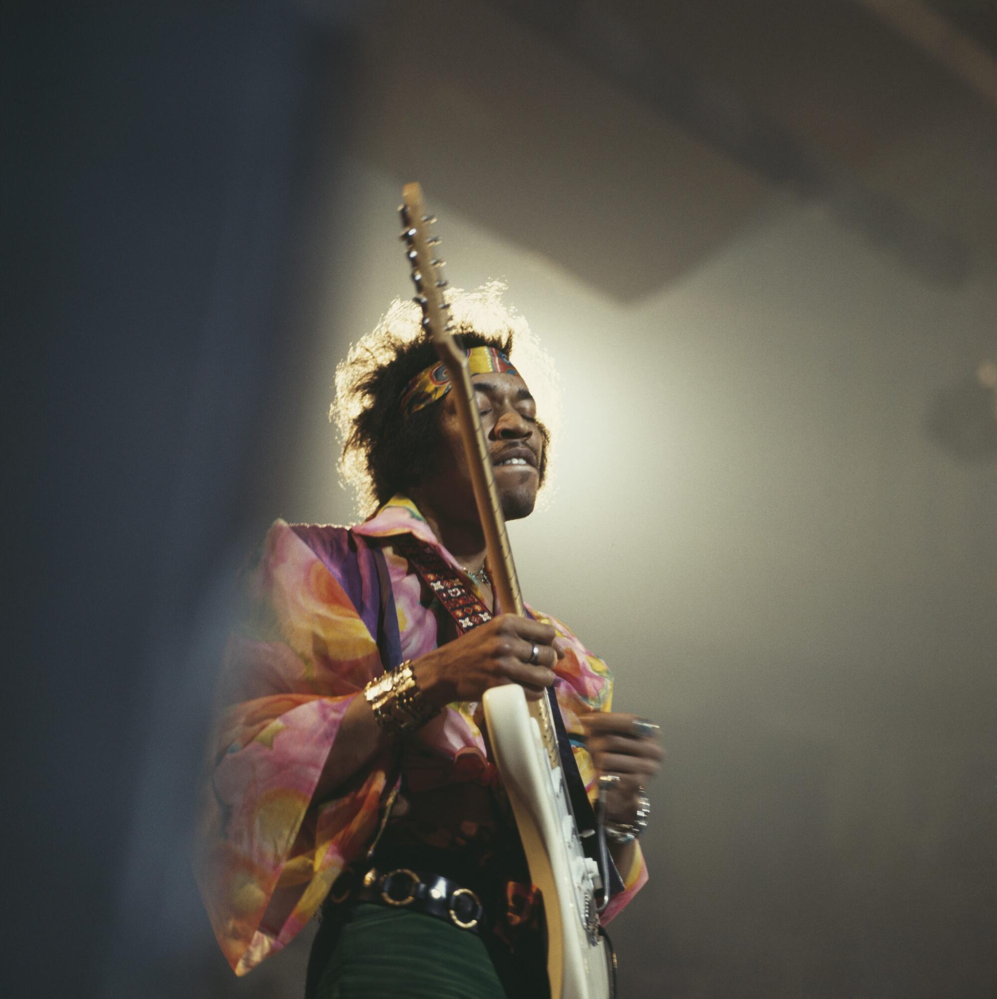 Jimi Hendrix in London on 24th February 1969.