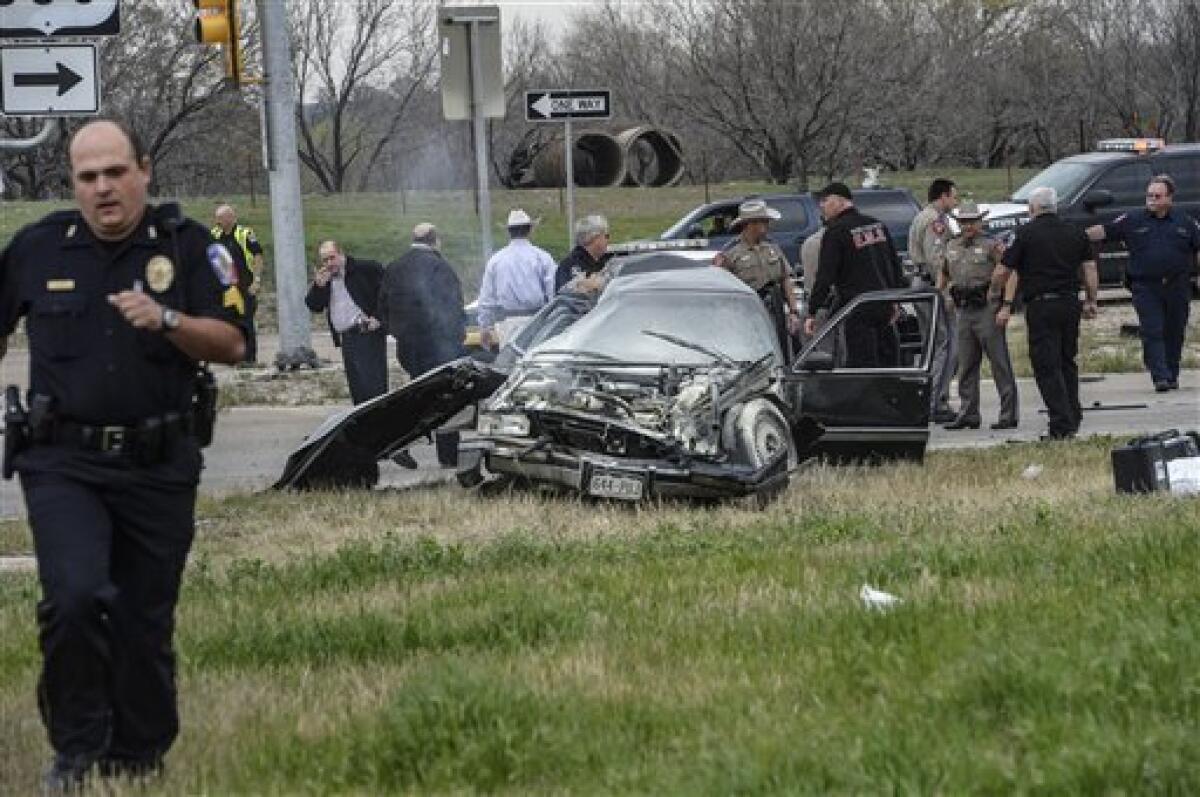 A Cadillac with Colorado plates led Texas officers on a high-speed chase until it crashed. A suspect was hospitalized. Officials were investigating possible links to the slaying of Colorado's corrections chief.