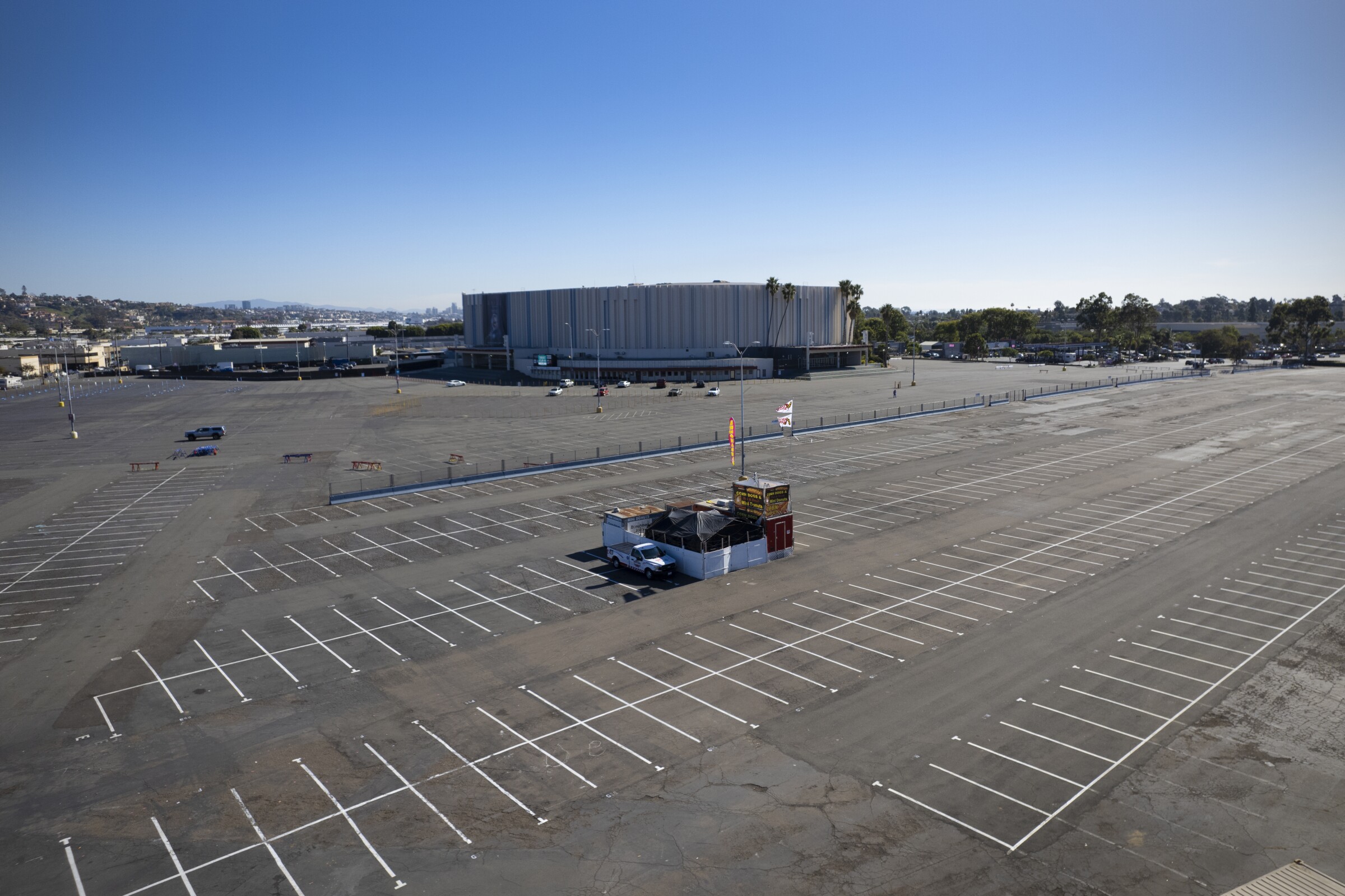 San Diego's sports arena site extends from 3220 Sports Arena Blvd.