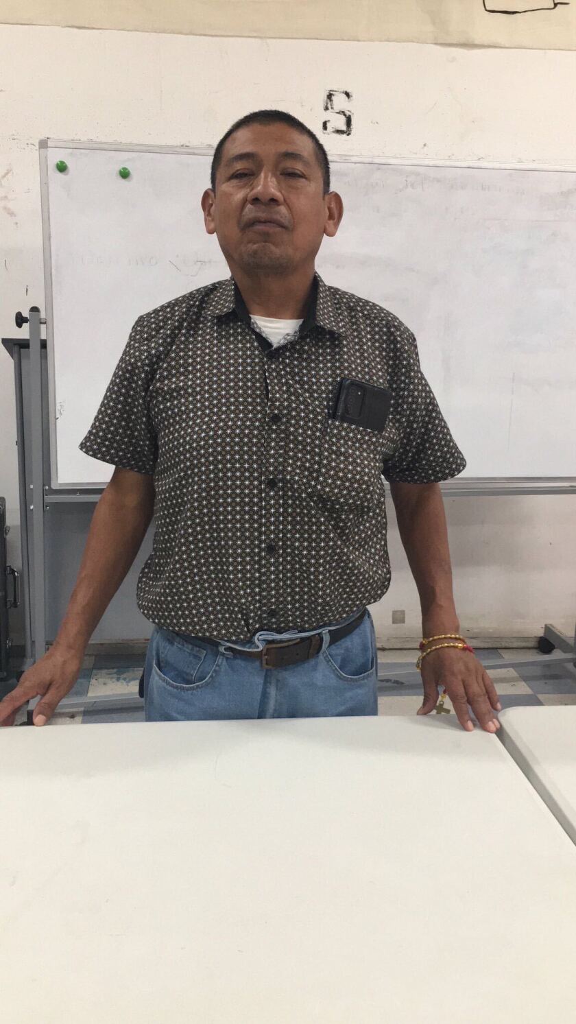 Garment worker Teodosio Villegas 