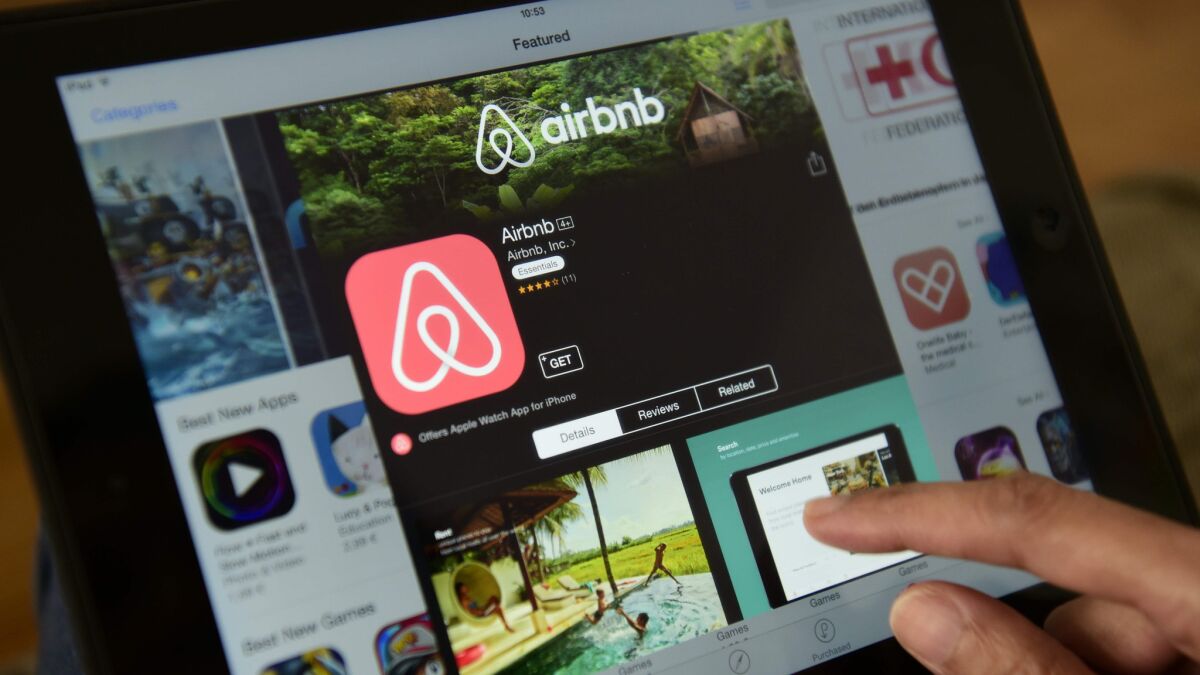 Logo and app of Airbnb