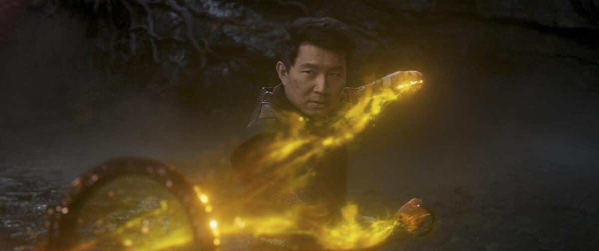 Actor Simu Liu portrays Shang-Chi in "Shang-Chi and the Legend of the Ten Rings"