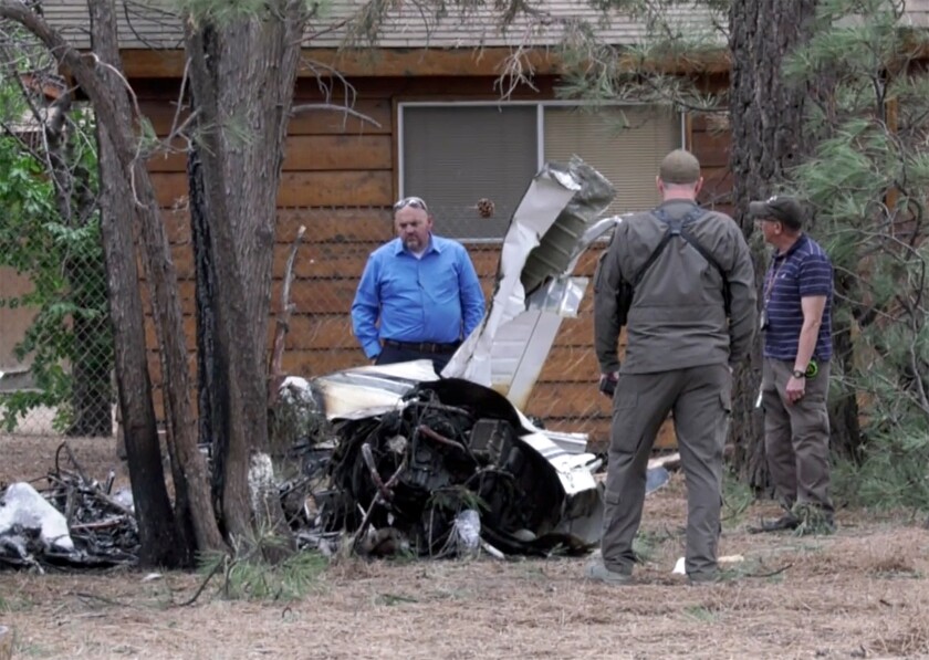 Two people were hospitalized following a small plane crash in Big Bear, Tuesday.