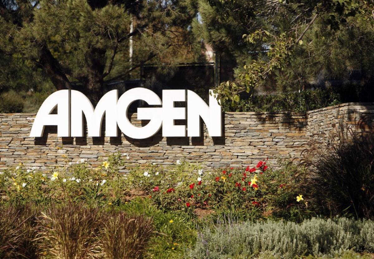 Amgen Inc., the Thousand Oaks biotech company, agreed Tuesday to pay $71 million to settle allegations by 48 states that the company improperly promoted off-label uses of two of its drugs.