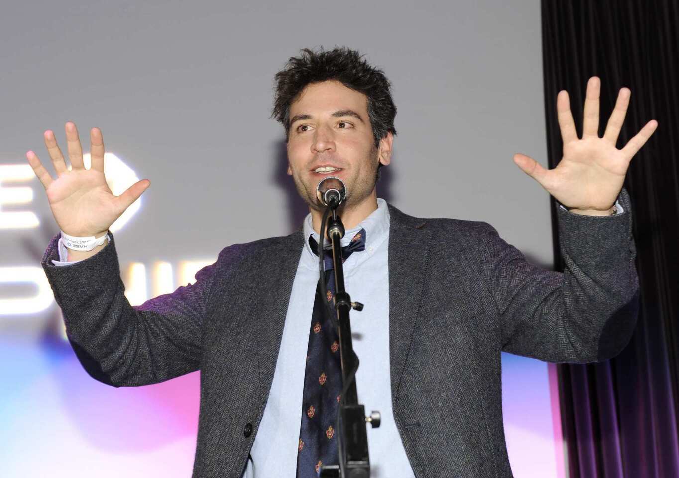 "Liberal Arts" actor and director Josh Radnor, who also stars in the series "How I Met Your Mother," takes the stage at the film's premiere party.