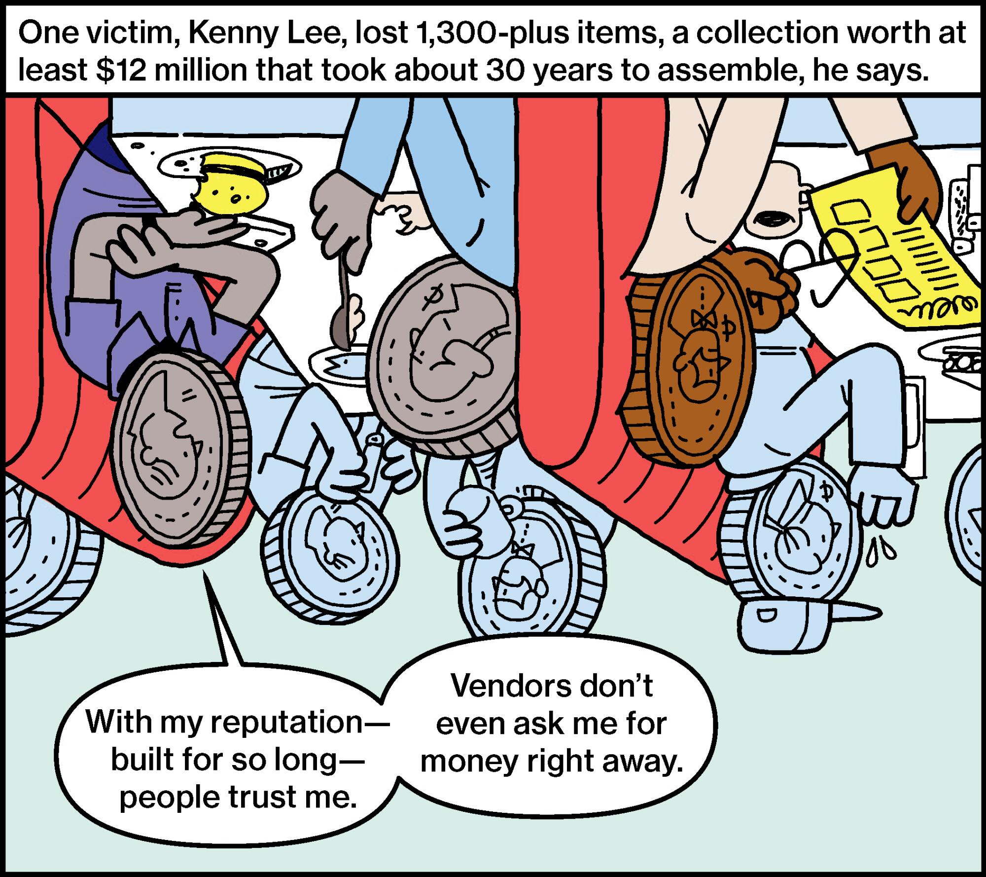 One victim, Kenny Lee, lost 1,300-plus items, a collection worth at least $12 million that took 30 years to assemble he said.