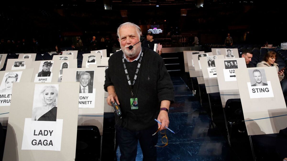 Executive producer Ken Ehrlich during rehearsals for the Grammy Awards.