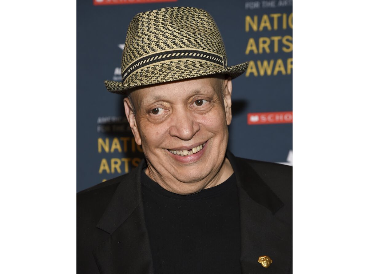 FILE - Author Walter Mosley attends the 2018 National Art Awards in New York on Oct. 22, 2018. Mosley, who is among the most acclaimed crime novelists of his time, is receiving an honorary National Book Award. He will formally receive the medal during a Nov. 18 ceremony that will be held online because of the coronavirus pandemic. (Photo by Evan Agostini/Invision/AP, File)