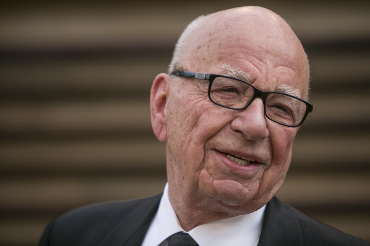 Rupert Murdoch arrives at the Vanity Fair Oscar Party in West Hollywood on March 2, 2014.