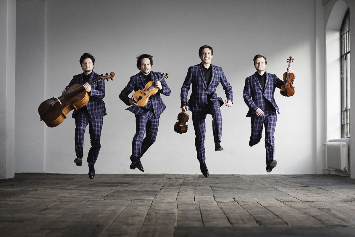 Kwartet Apollo Musaquet wystąpi 8 października w La Jolla z pianistą Garrickiem Olsonem.