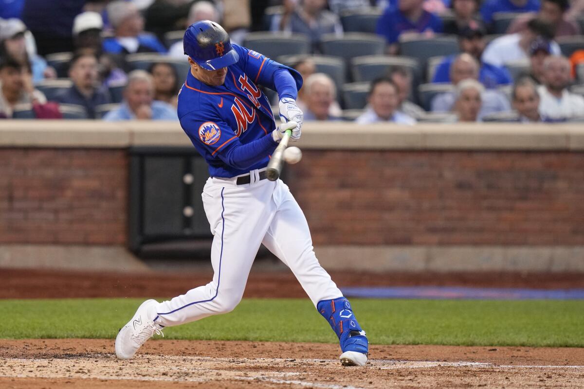 New York Mets' Mark Canha during the second inning of a baseball