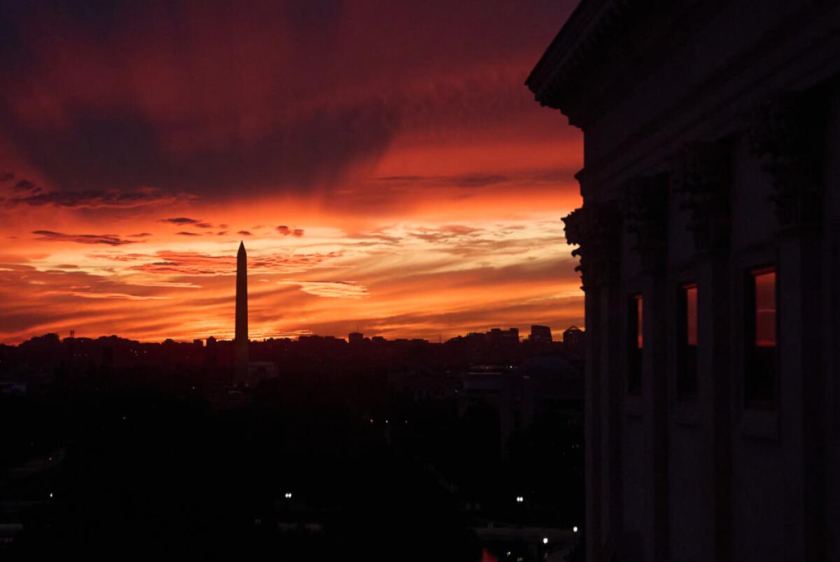El atardecer se ve desde el Capitolio