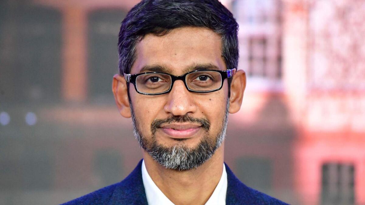 Google Chief Executive Sundar Pichai.