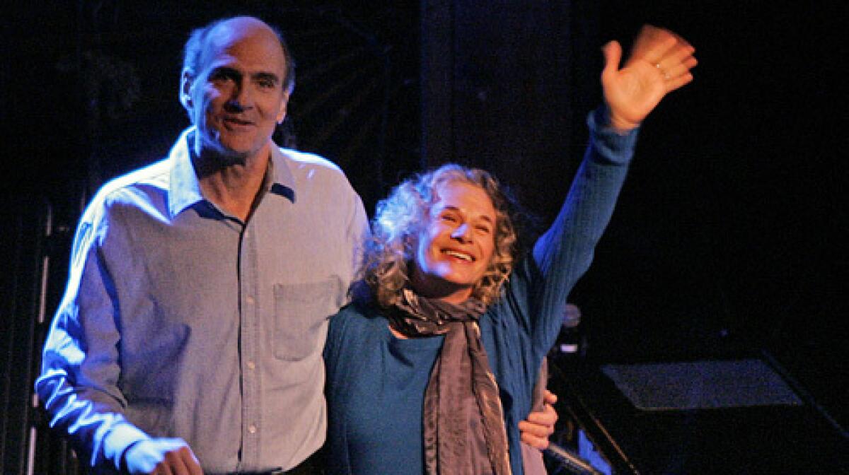 James Taylor and Carole King in concert at the Troubadour in West Hollywood in 2007.