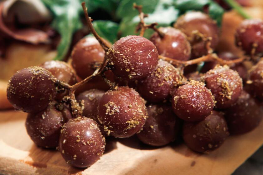 LOS ANGELES CA, AUGUST 16, 2012: Oven roasted grapes were photographed at the Los Angeles Times photo studio on August 16, 2012 (Glenn Koenig/ Los Angeles Times)