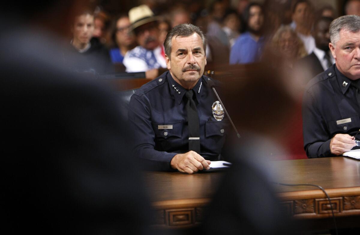 LAPD Chief Charlie Beck offered to review past discipline cases after ex-cop Christopher Dorner expressed frustration and anger toward the department in a deadly rampage.