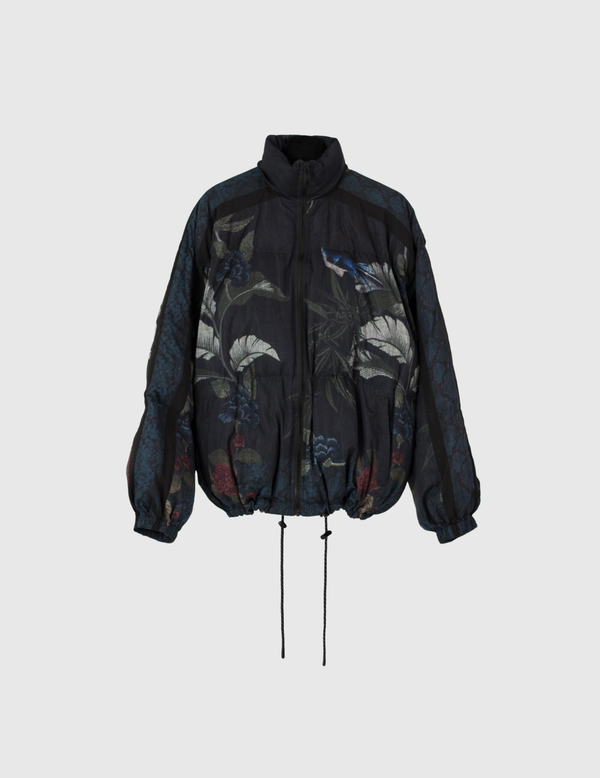 A black Potent Goods Offline puffer with white design