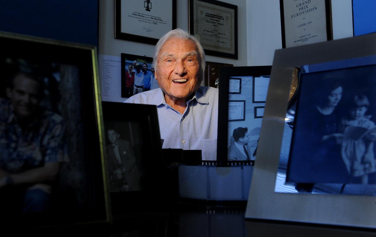 Arthur Gardner in 2012. The longtime producer, best known for the TV series "The Rifleman," died Friday at 104.