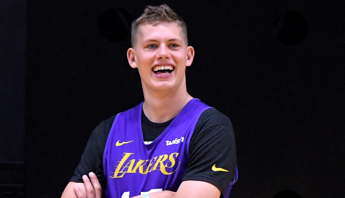 Lakers rookie center Moe Wagner played a season-high 16 1/2 minutes Sunday.