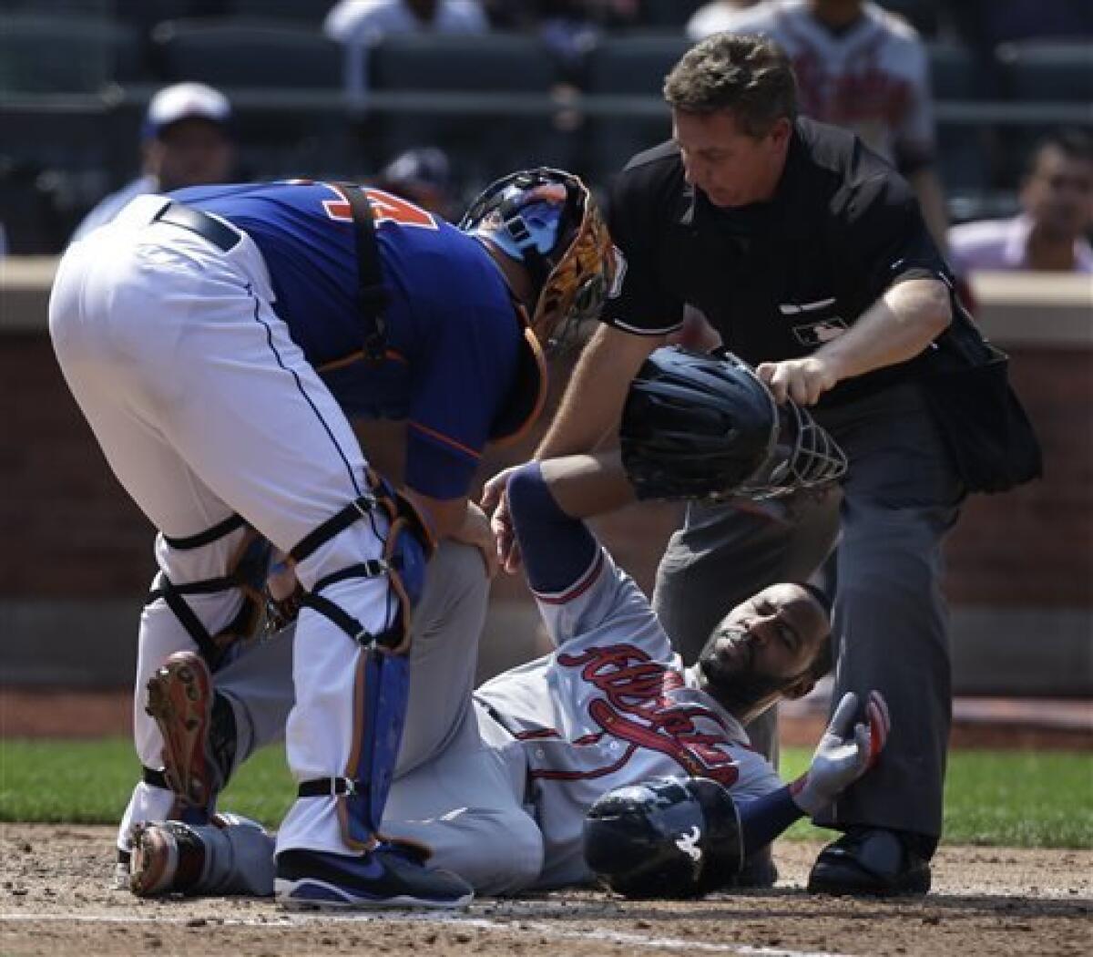 Atlanta Braves Player Hit in Face By 90 MPH Pitch