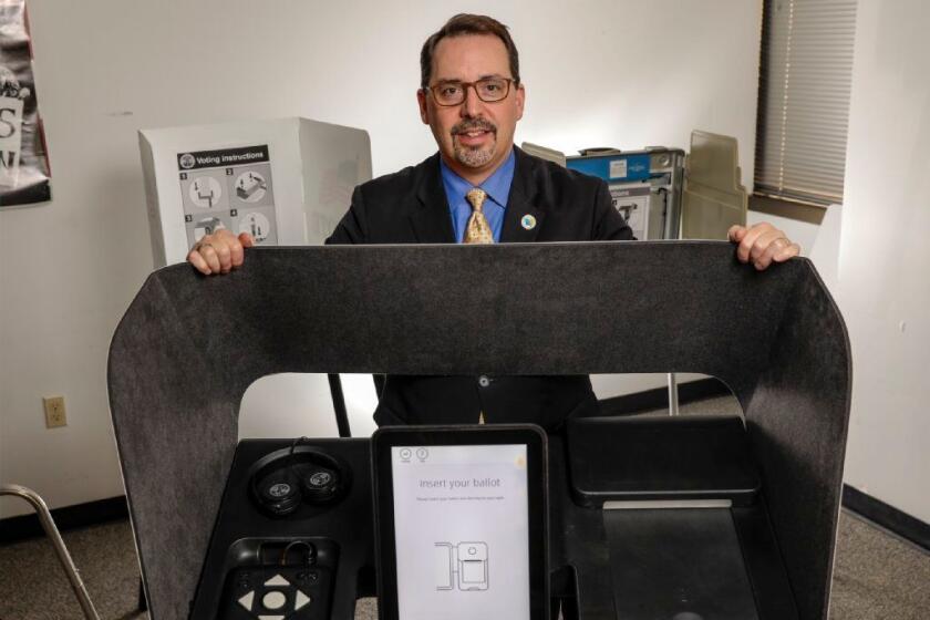 NORWALK, CA FEBRUARY 15, 2019 --- Dean Logan, Registrar-Recorder/County Clerk for Los Angeles County, at his office in Norwalk., CA.Angeles. (Irfan Khan / Los Angeles Times)