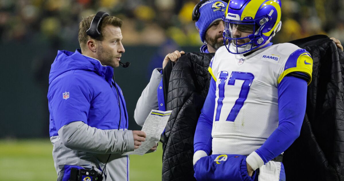 Amid Rams’ cursed season, Sean McVay is happy for Jared Goff and Kevin O’Connell