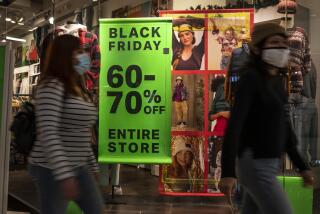 GLENDALE CA NOVEMBER 26, 2021 — Customers shop on Black Friday at the Glendale Galleria in Glendale, Calif. on Friday, Nov. 26, 2021 ( Nick Agro / For The Times )