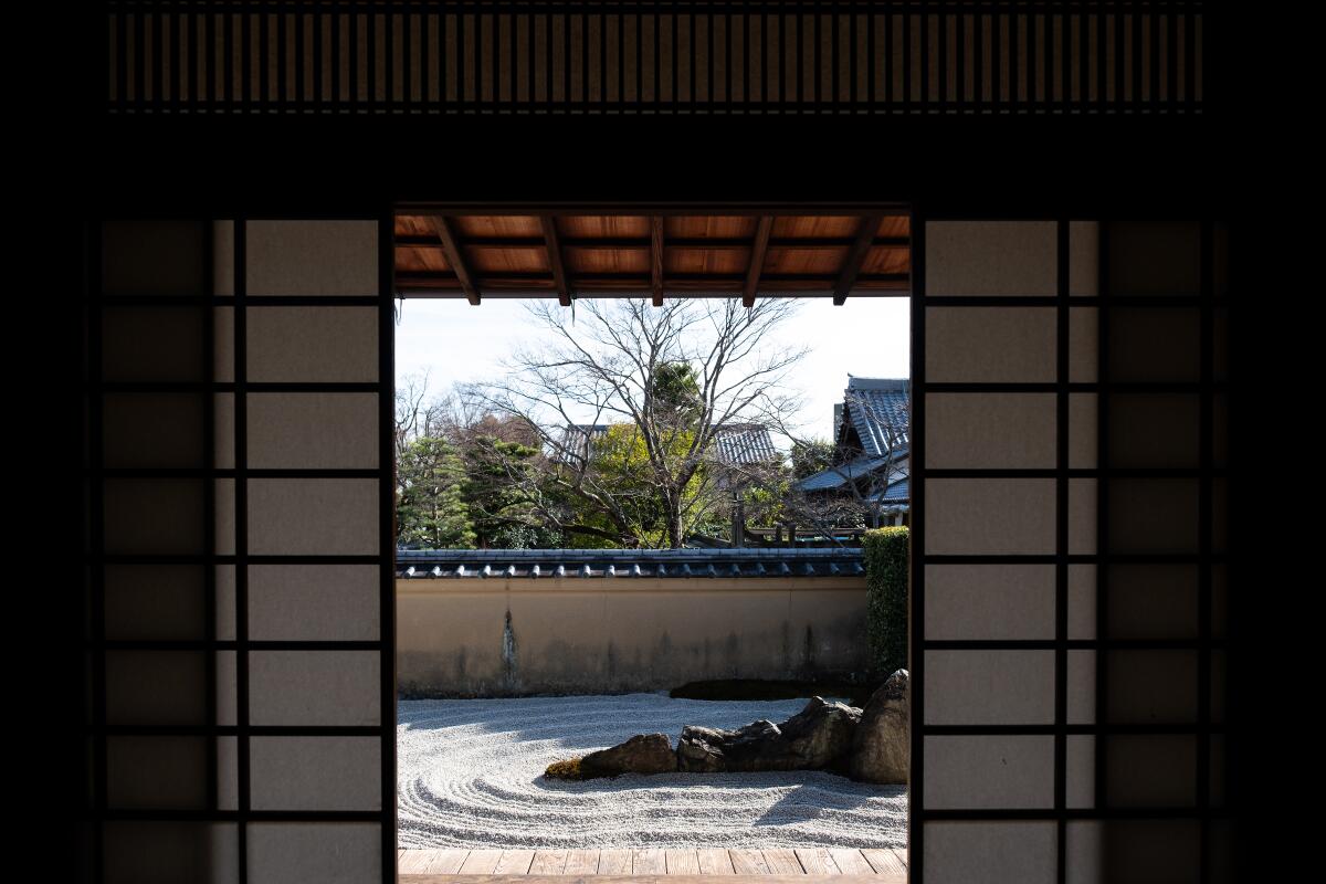 The dry garden at Zuiho-in may at first appear traditional, but it was designed in the 1960s by Mirei Shigemori.