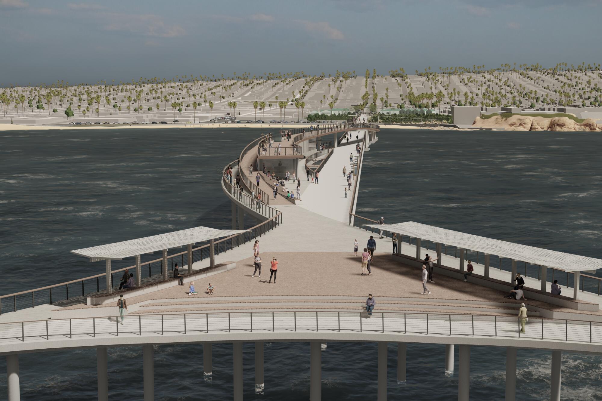 Renderings show what new Ocean Beach Pier could look like - The