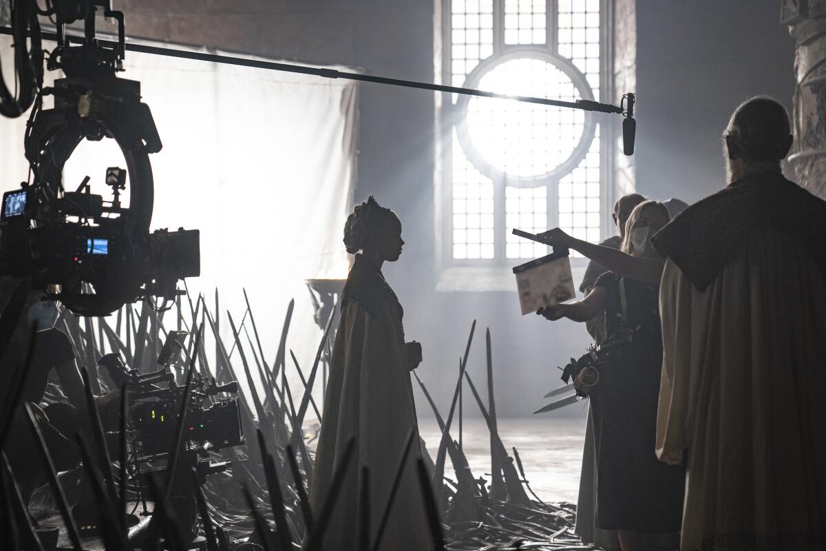Behind-the-scenes filming for HBO's "House of the Dragon"  