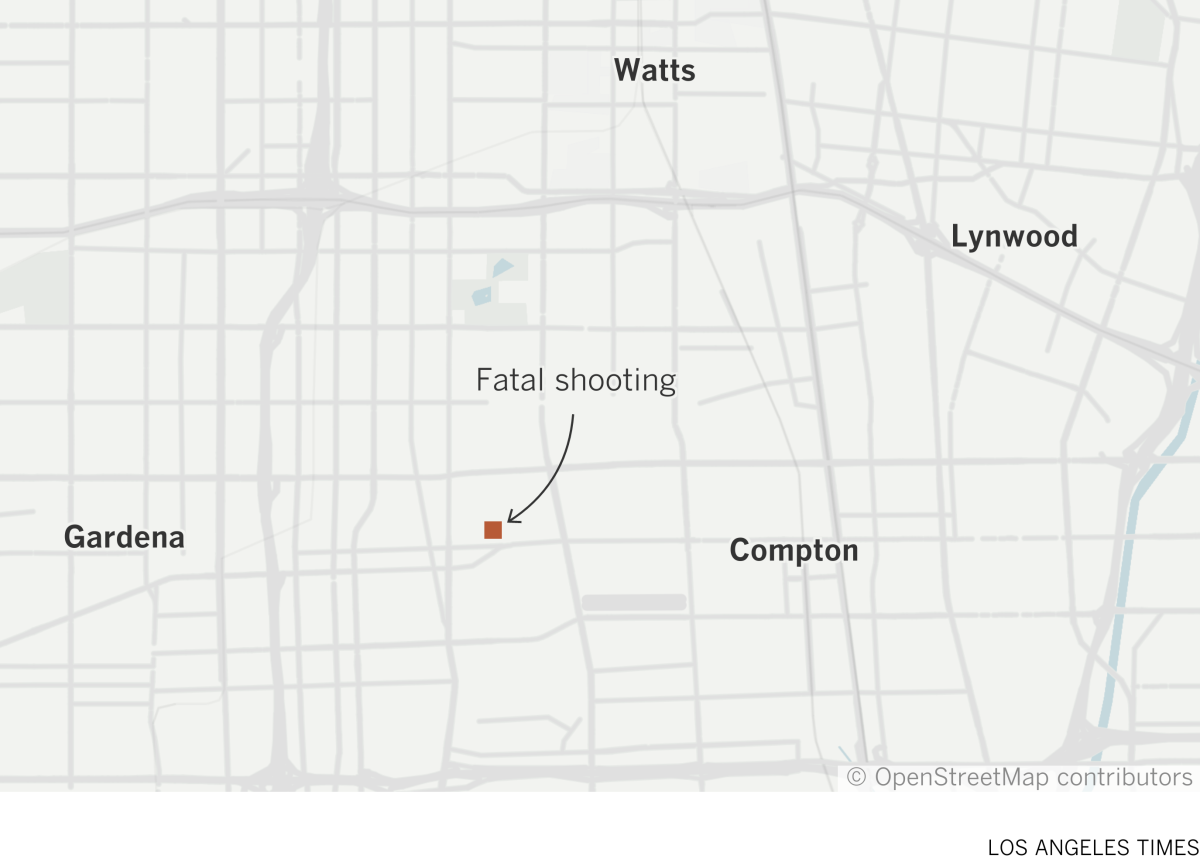 Map of fatal shooting in Compton
