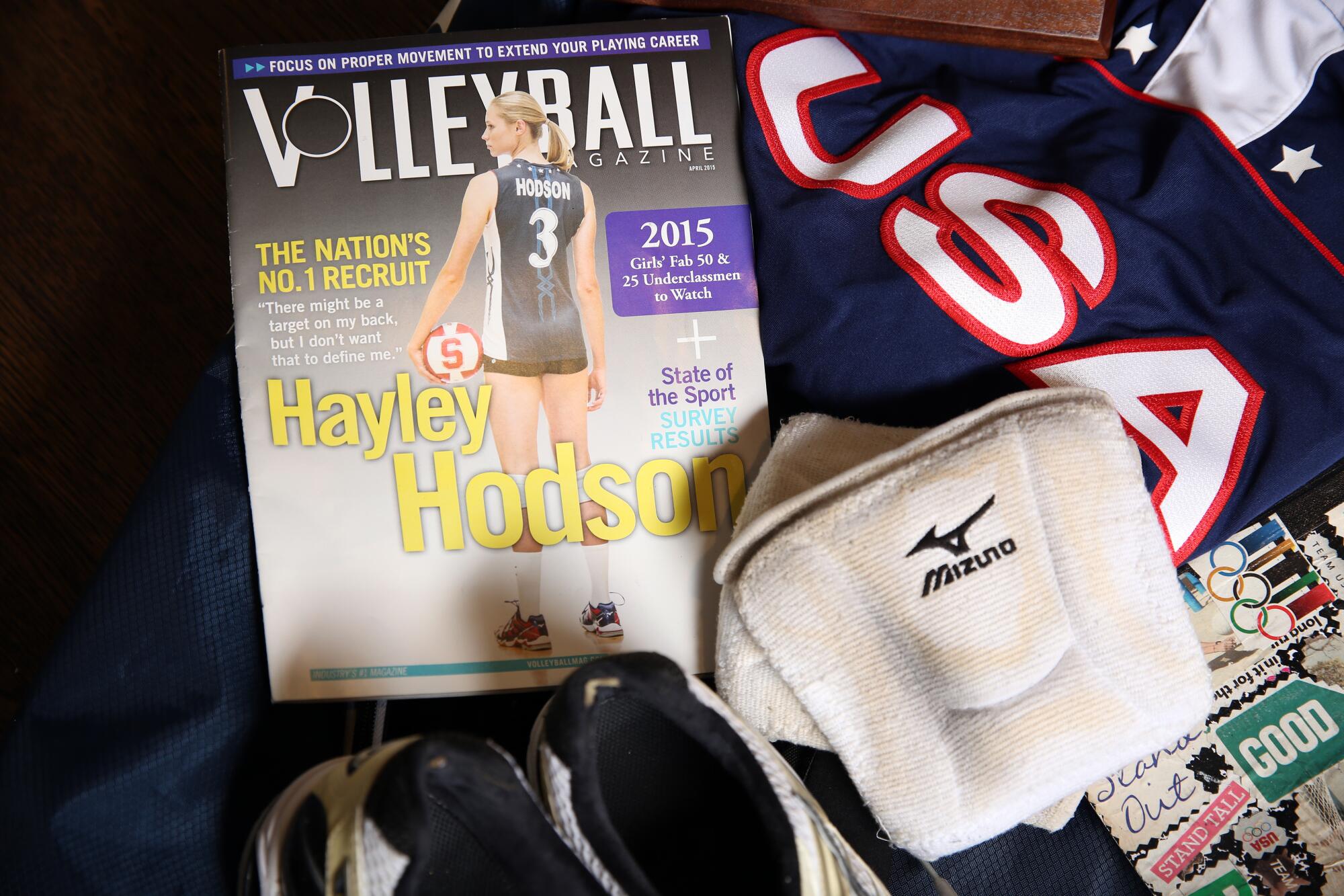 Hayley Hodson on the cover of Volleyball Magazine in 2015.