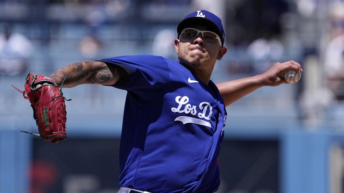 Julio Urías strikes out 12 while the Dodgers rout the Rockies 8-3 for their  8th straight win - The San Diego Union-Tribune