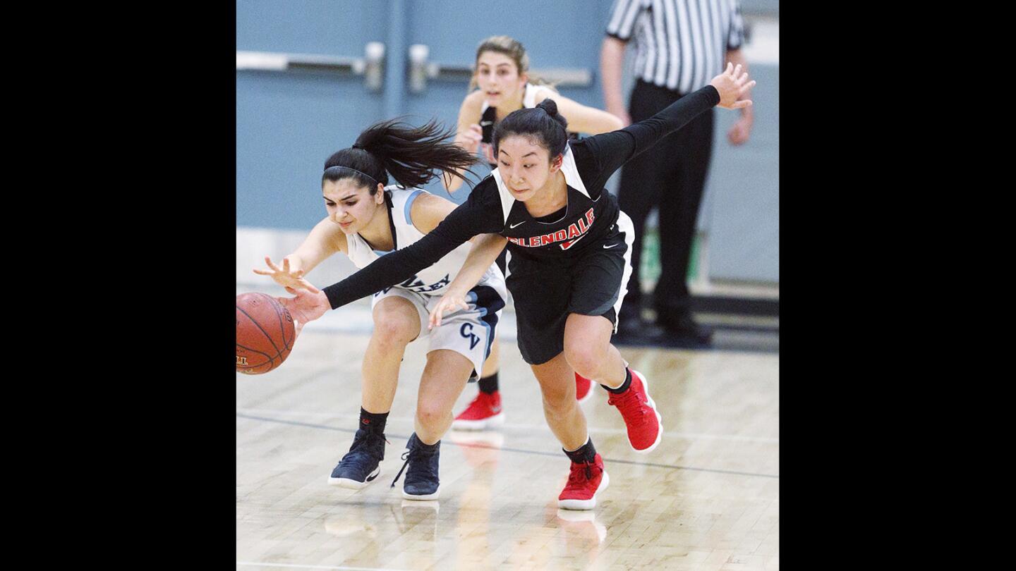 Photo Gallery: Crescenta Valley beats Glendale by 1 in girls' basketball thriller