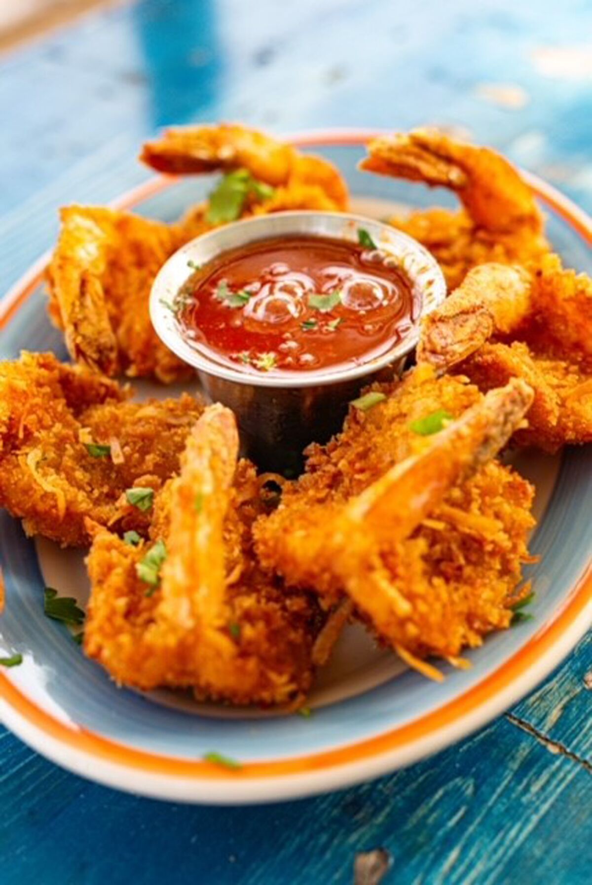Plantain coconut shrimp is a signature dish at Miss B's Coconut Club in Pacific Beach.