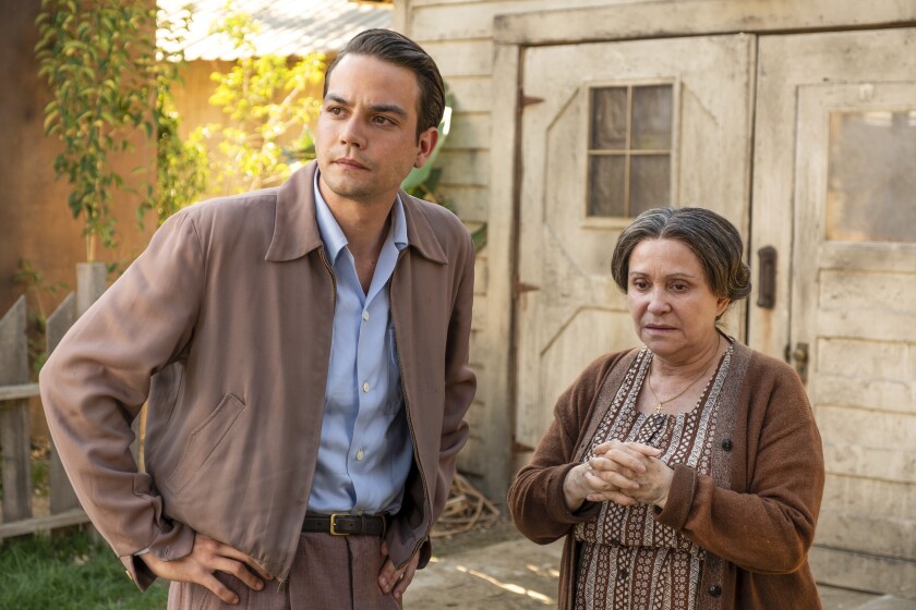 Adriana Barraza, right, delved into research on the folk saint known as Santa Muerte for her role in “Penny Dreadful: City of Angels.”