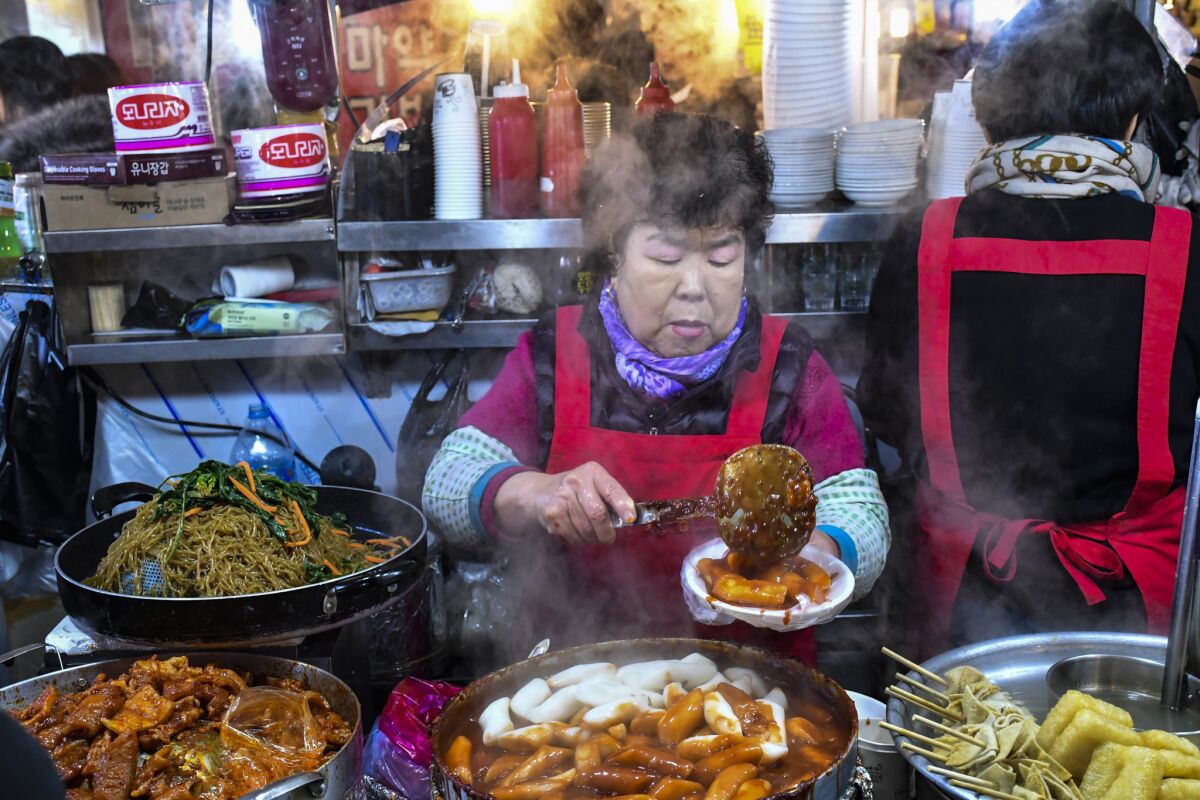 Gwangjang Market in Seoul is considered the biggest food market in the city, with more than 200 vendors. Those vendors are a particularly known for their mung bean pancakes.