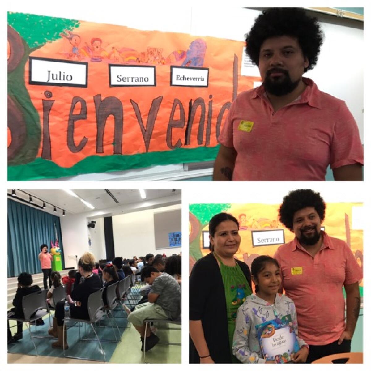 Julio Serrano visita una escuela de LAUSD para alentar la cultura y el bilingüismo.